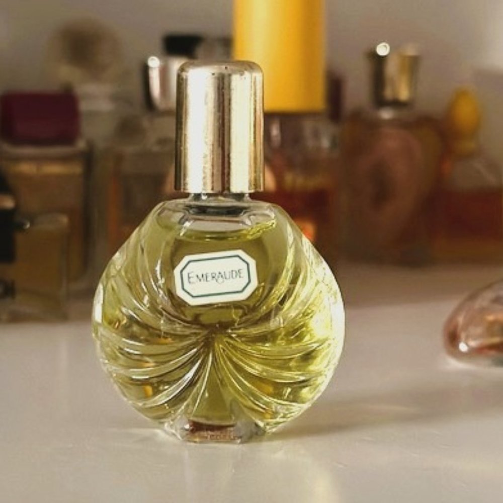 Vintage Coty Emeraude Cologne .25 oz Mini Fragrance Bottle Splash